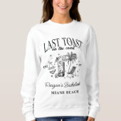 Coastal Bachelorette Modernes Cocktail Party Schwa Sweatshirt (Vorderseite)