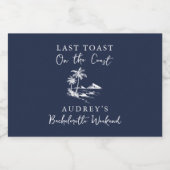 Coastal Bachelorette Party Schaumweinetikett (Einzelnes Label)