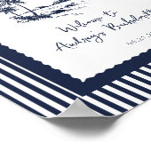 Coastal Bachelorette Party Welcome Sign Poster (Ecke)