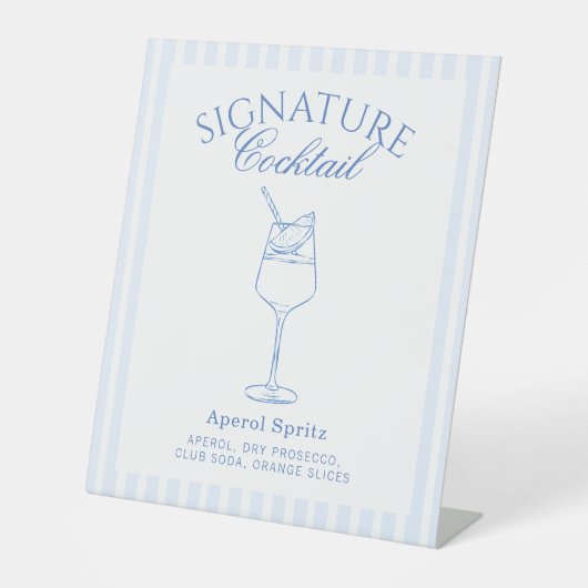 Coastal Bachelorette Signature Cocktail Sockelschild (Vorderseite)