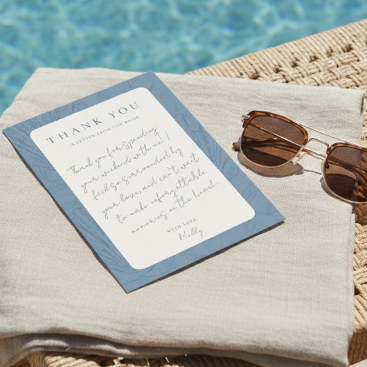 Coastal Bachelorette Thank You Letter  Einladung