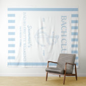 Coastal Bachelorette Themenanker Blauer Bachclub Wandteppich (Beispiel (Horizontal))