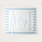Coastal Bachelorette Themenanker Blauer Bachclub Wandteppich (Vorderseite (Horizontal))