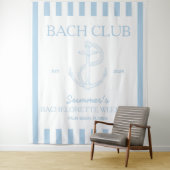 Coastal Bachelorette Themenanker Blauer Bachclub Wandteppich (Beispiel)