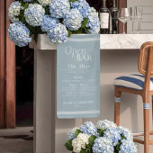 Coastal Bar Menu Wedding Reception Decor Banner