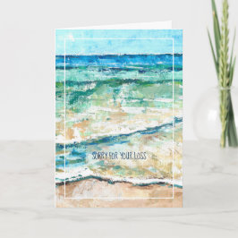 Coastal Beach Abstrakt bemalt Art Sympathy Card Karte