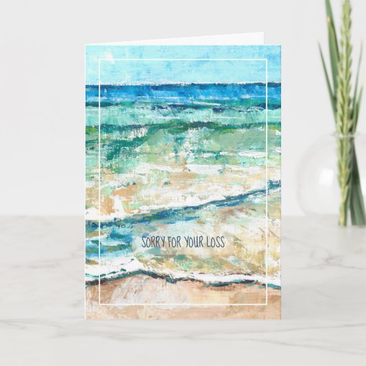 Coastal Beach Abstrakt bemalt Art Sympathy Card Karte (Vorderseite)