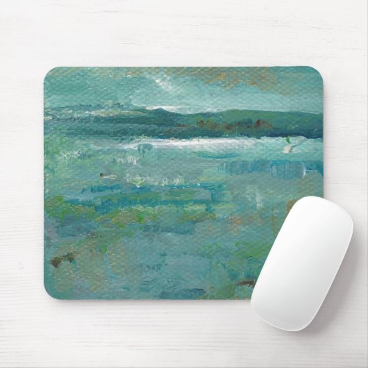 Coastal Beach Abstrakt Ocean Malerei Mousepad (Mit Mouse)