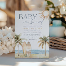Coastal Beach "Baby an Bord" Surfer Baby Dusche