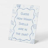 Coastal Beach Baby Dusche schätzen, wie viele Musc Sockelschild (Vorderseite)