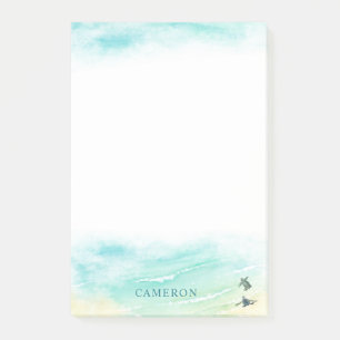 Coastal Beach Baby Sea Turtles personalisieren Post-it Klebezettel