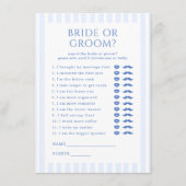 Coastal Beach Bachelorette Brie oder Groom Game Begleitkarte (Vorderseite)