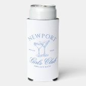 Coastal Beach Blue Bachelorette Selters Dosenkühler (Seltzer Rückseite)