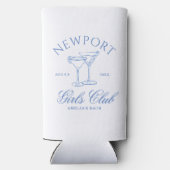 Coastal Beach Blue Bachelorette Selters Dosenkühler (Rückseite)