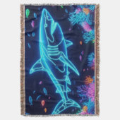 Coastal/Beach bunter Neonhai Decke (Vorderseite Vertikal)