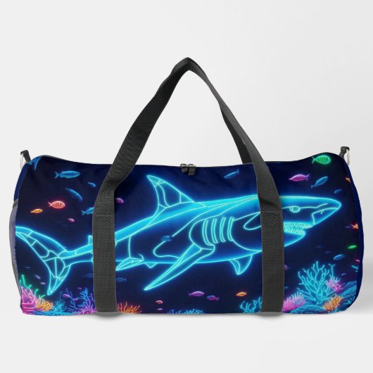 Coastal/Beach bunter Neonhai Duffle Bag (Rückseite)