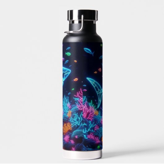Coastal/Beach bunter Neonhai Trinkflasche (Rechts)