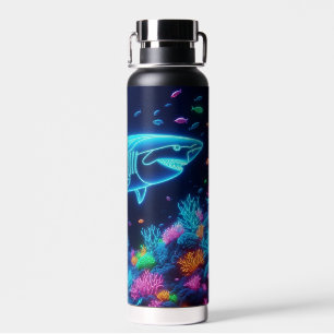 Coastal/Beach bunter Neonhai Trinkflasche