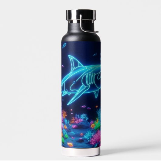 Coastal/Beach bunter Neonhai Trinkflasche (Links)