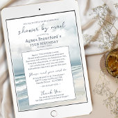 Coastal Beach Card Dusche per Mail Geburtstag Einladung