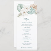 Coastal Beach Christmas Menu Menükarte (Vorne/Hinten)