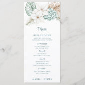 Coastal Beach Christmas Menu Menükarte (Vorderseite)