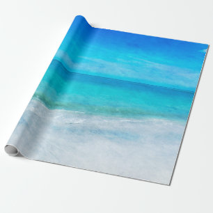 Coastal Beach Deco in Aquamarin Aqua Türkise Blue Geschenkpapier