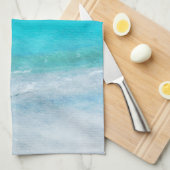 Coastal Beach Deco in Aquamarin Aqua Türkise Blue Geschirrtuch (Viertel Falte)