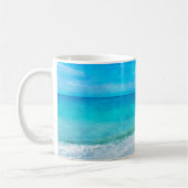 Coastal Beach Deco in Aquamarin Aqua Türkise Blue Kaffeetasse (Links)