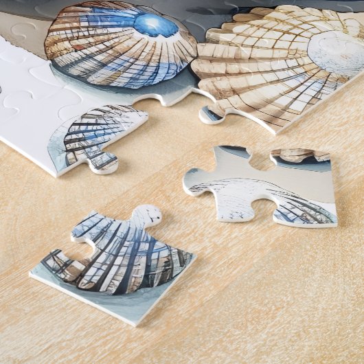 Coastal Beach Dreht Flop and Hat Puzzle (Seite)