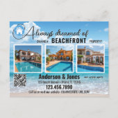 Coastal Beach Foto Real Anwesen Postkarte (Vorderseite)