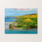 Coastal Beach Guam.Weihnachtsgrüße Puzzle (Horizontal)