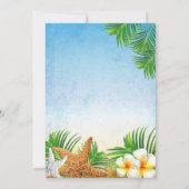 Coastal Beach Hochzeit Einladung (Rückseite)