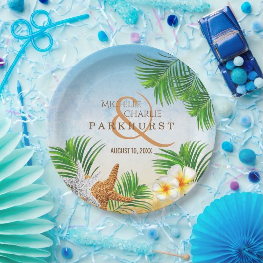 Coastal Beach Hochzeit Pappteller (Party)