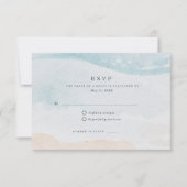 Coastal Beach Hochzeit RSVP Karte (Vorderseite)