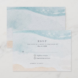 Coastal Beach Hochzeit RSVP Karte