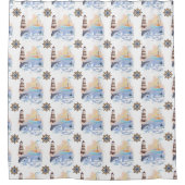 Coastal Beach House Duschvorhang (Vorderseite)