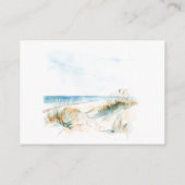 Coastal Beach Modern Watercolor Wedding Details Begleitkarte (Rückseite)