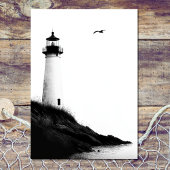 Coastal Beach Nautical Lighthouse Wedding Save The Date