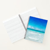 Coastal Beach Ocean Waves Aquamarines Aqua Türkis  Notizblock (Innenseite)