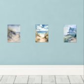 Coastal Beach Panorama Bilderwand Sets (Holzboden)