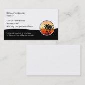 Coastal Beach Realtor Business Cards Visitenkarte (Vorne/Hinten)