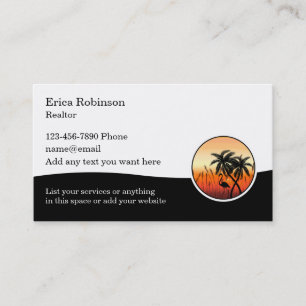 Coastal Beach Realtor Business Cards Visitenkarte