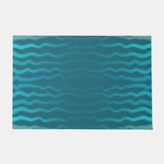 Coastal Beach Salty Türkis Wave Abstract Design Fußmatte (Vorderseite)