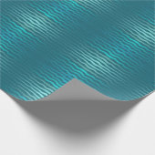 Coastal Beach Salty Türkis Wave Abstract Design Geschenkpapier (Ecke)