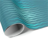 Coastal Beach Salty Türkis Wave Abstract Design Geschenkpapier (Rolleneckpunkt)