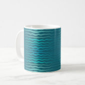 Coastal Beach Salty Türkis Wave Abstract Design Kaffeetasse (Vorderseite Links)