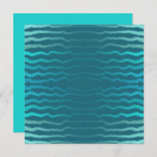 Coastal Beach Salty Türkis Wave Abstract Design Karte (Vorne/Hinten)