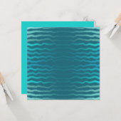 Coastal Beach Salty Türkis Wave Abstract Design Karte (Vorderseite/Rückseite Beispiel)