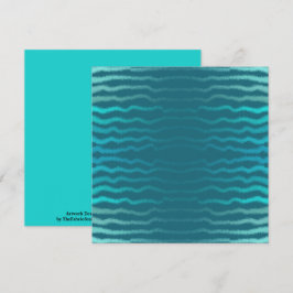 Coastal Beach Salty Türkis Wave Abstract Design Karte